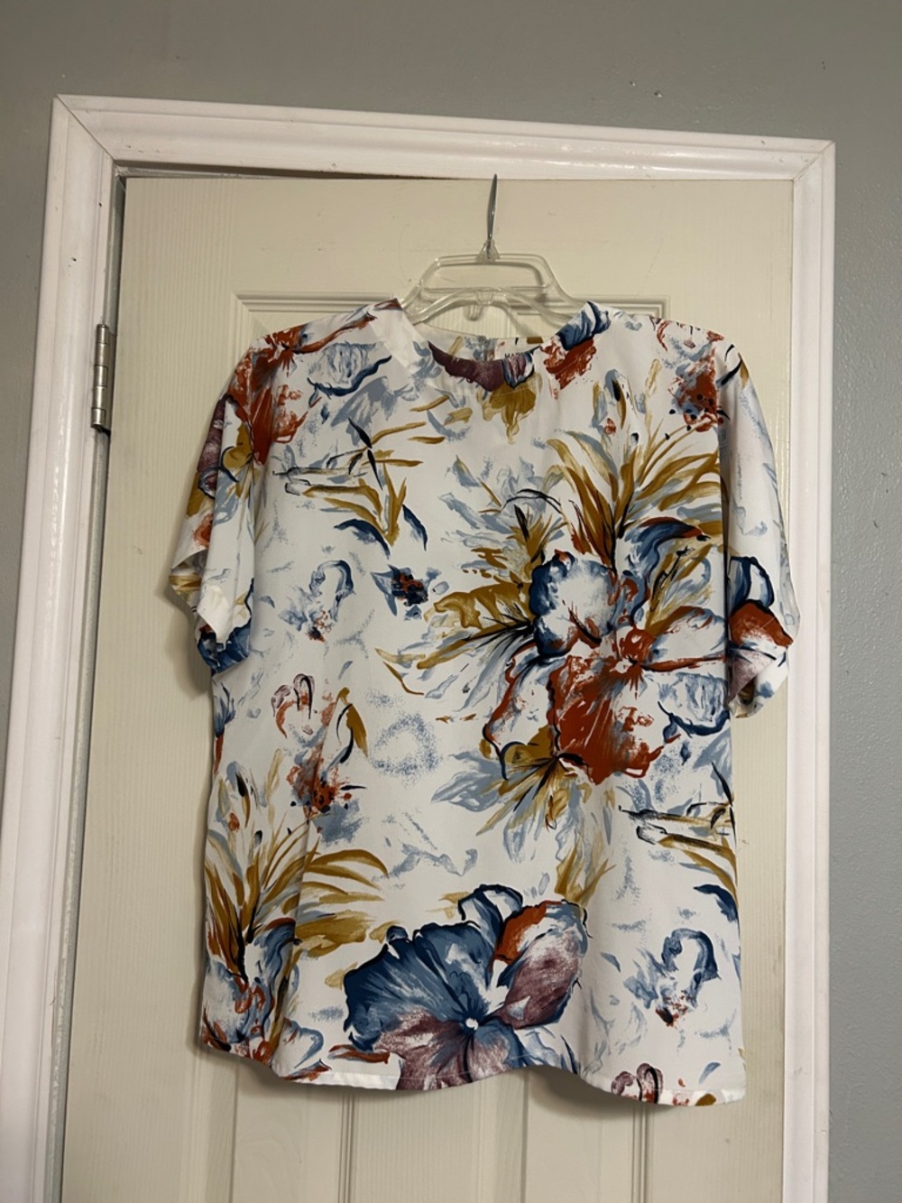 Get🕶️15%off Martinique blue floral blouse